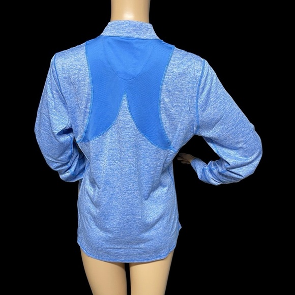 Annika by Cutter & Buck Light Blue M Quarter Zip UPF 50+ Golf Pullover NWT - Picture 3 of 12